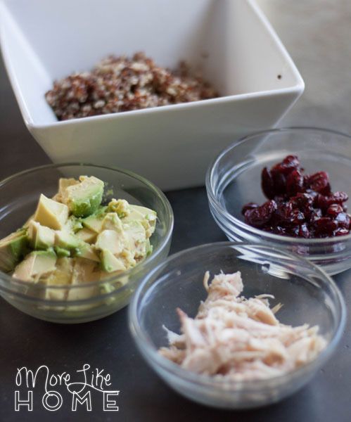 More Like Home: Quinoa, Chicken, Avocado & Cranberry Bowl